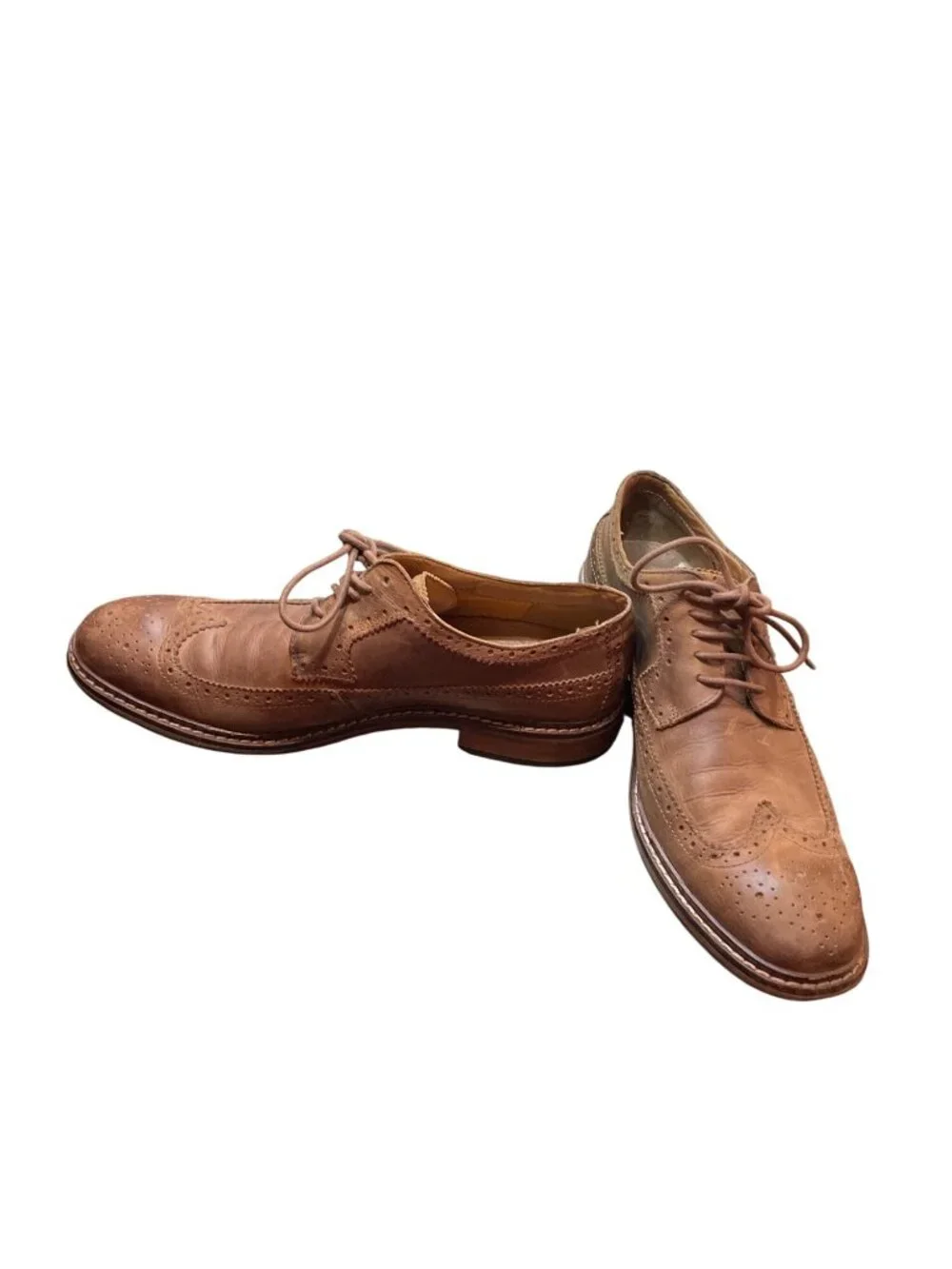 Cole Haan mens brown leather oxford wingtip dress shoes sz 10M SKU 10-494